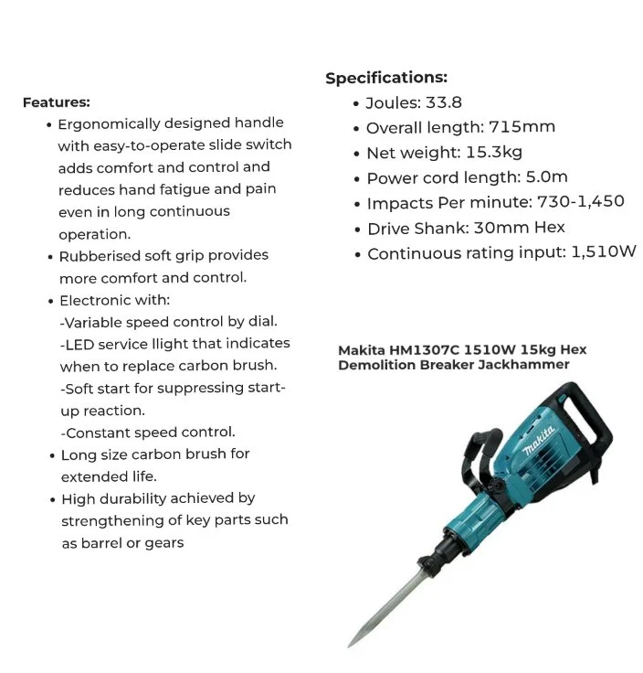 Jackhammer hire